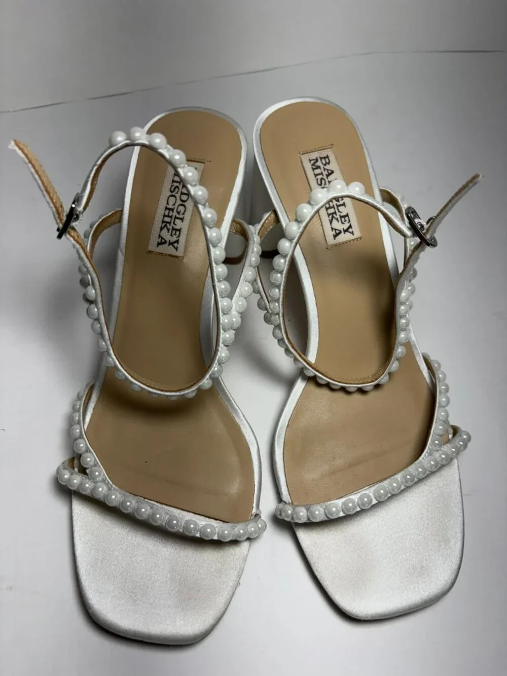 Badgley Mischka Giabella Satin Bridal Heel – Size 6.5